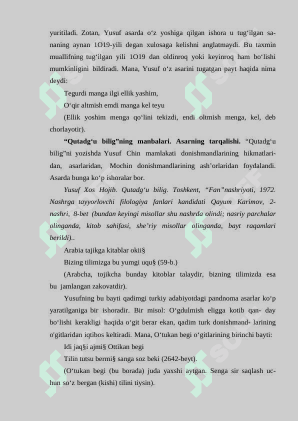 Yusuf Xos Hojibning “Qutadg‘u bilig” asari 3