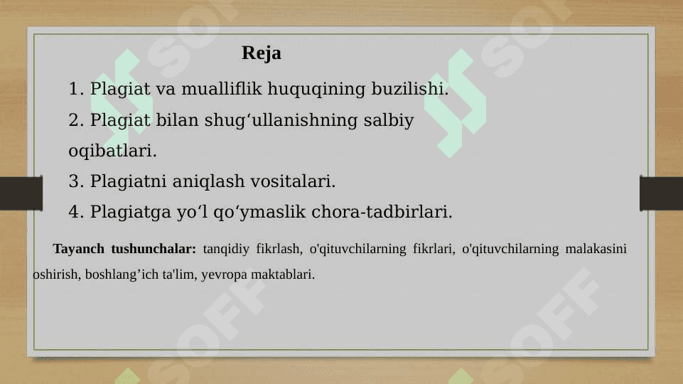 Plagiat (ko‘chirmachilik) va unga yo‘l qo‘ymaslik 2