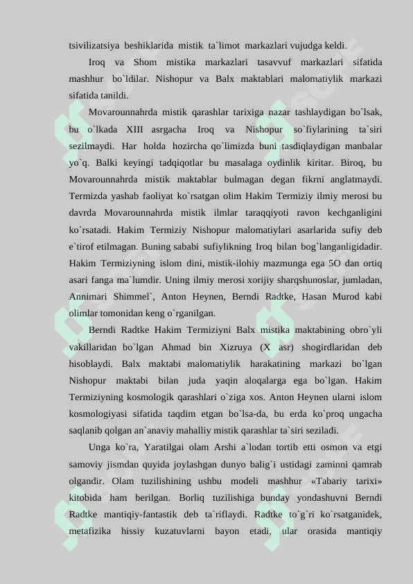 ISLOM MADANIYATNING SHAKLLANISHI VA ILK MUSULMON UYG’ONISH (RENESSANSI) DAVRI 3