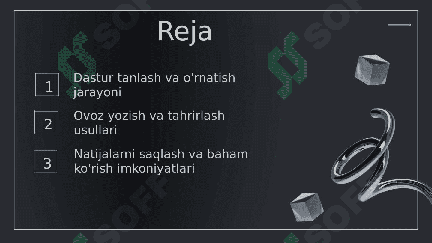 Ovoz yozuvchi dasturlar bilan ishlash 2