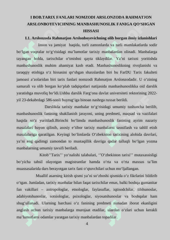 FarDU Tarix fakulteti jamoasining manbashunoslik va tarixshunoslikni rivojlantirishga qo’shgan hissasi 4