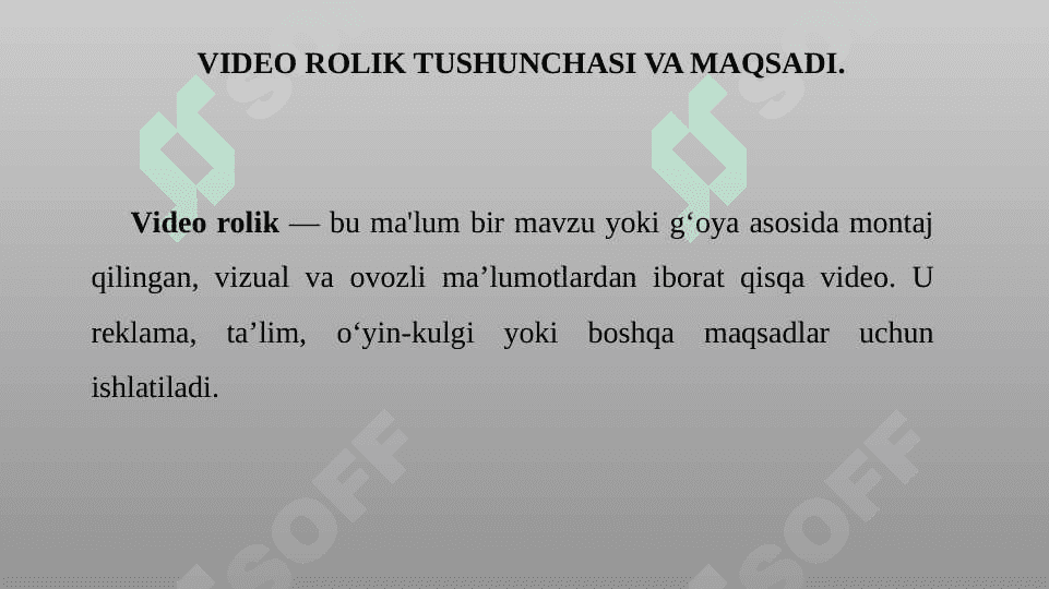 Rolikga video ma’lumotlarni joylashtirish usullari. 4