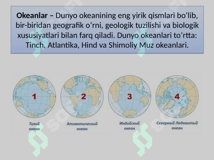 GIDROSFERA VA UNING QISMLARI TABIIY FAN 5