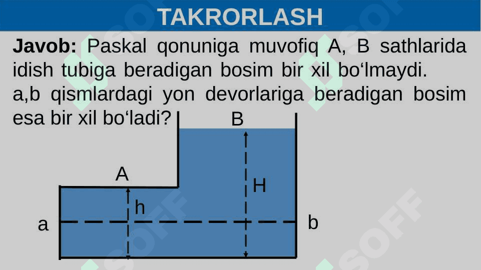Atmosfera bosimi Torrichelli tajribasi 6-sinf fizika 5