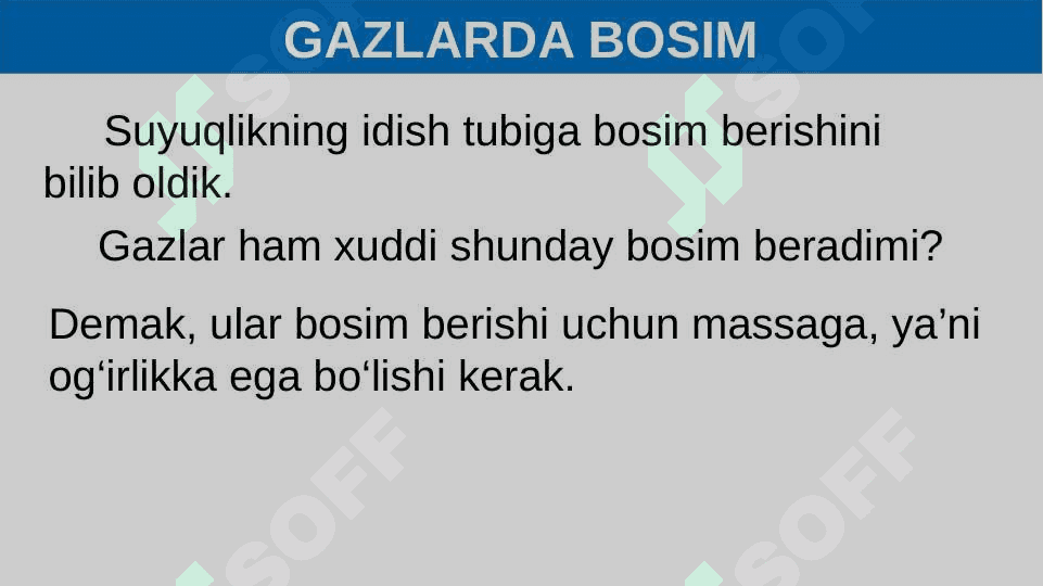 Atmosfera bosimi Torrichelli tajribasi 6-sinf fizika 6