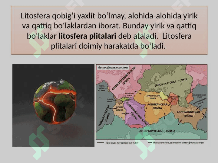 LITOSFERA PLITALARI Tabiiy fan 5