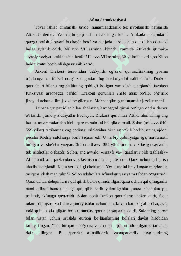 Pisistrat tiraniyasining ahamiyati. 4