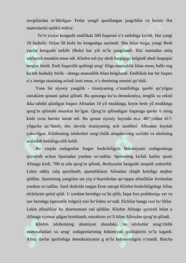 Pisistrat tiraniyasining ahamiyati. 8