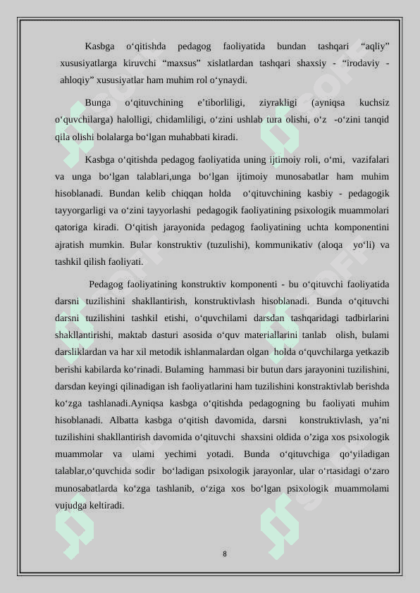 Kasbiy yo‘nalish berishda ota-onaning roli 30.docx kurs ishi.docx 8