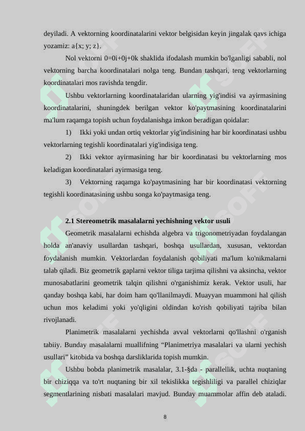Stereometriyada vektorlar 7