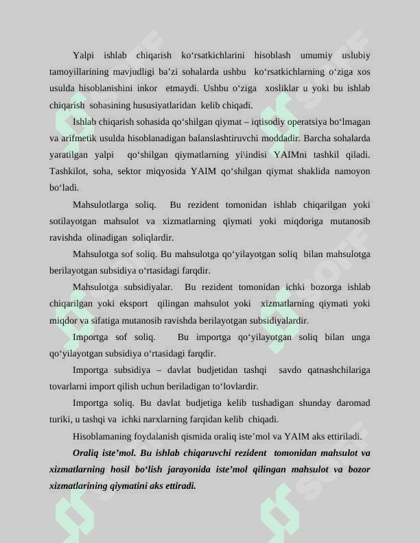 Milliy hisobchilik tuzilmasi dagi boshqa koʻrsatkichlar 4