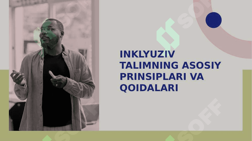 Alohida ta’lim ehtiyojlari bòlgan shaxslarni inklyuziv talim konsepsiyasining mohiyati va asosiy qoidalari 3