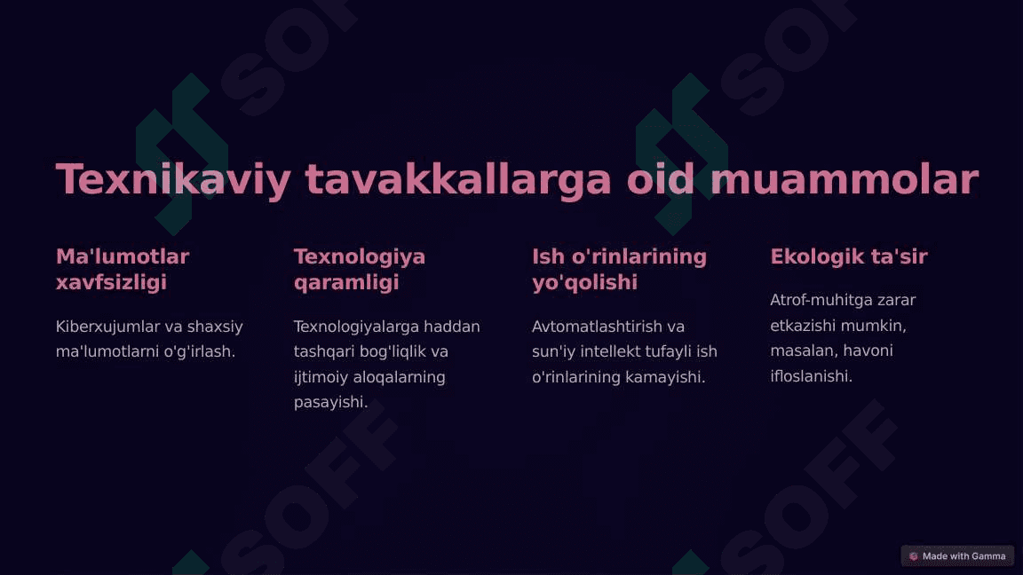 Texnika va texnologiya haqida taqdimot 4