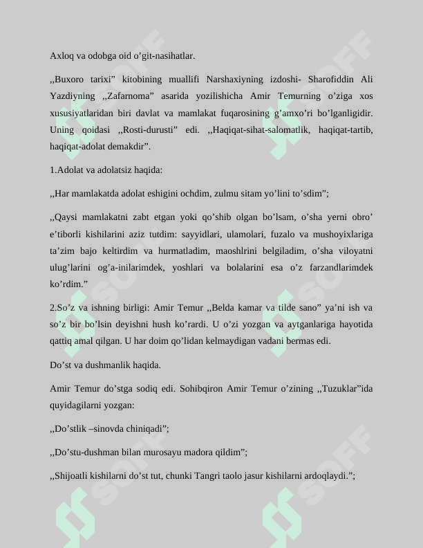 AMIR TEMUR O‘GITLARINING TARBIYAVIY AHAMIYATI 7