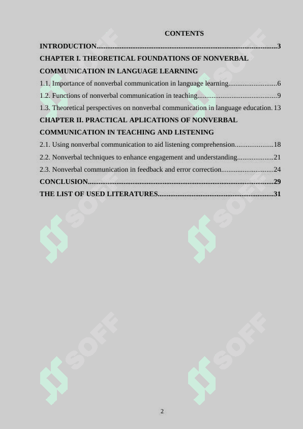 Functions of nonverbal communication in teaching and listening a foreign language 2
