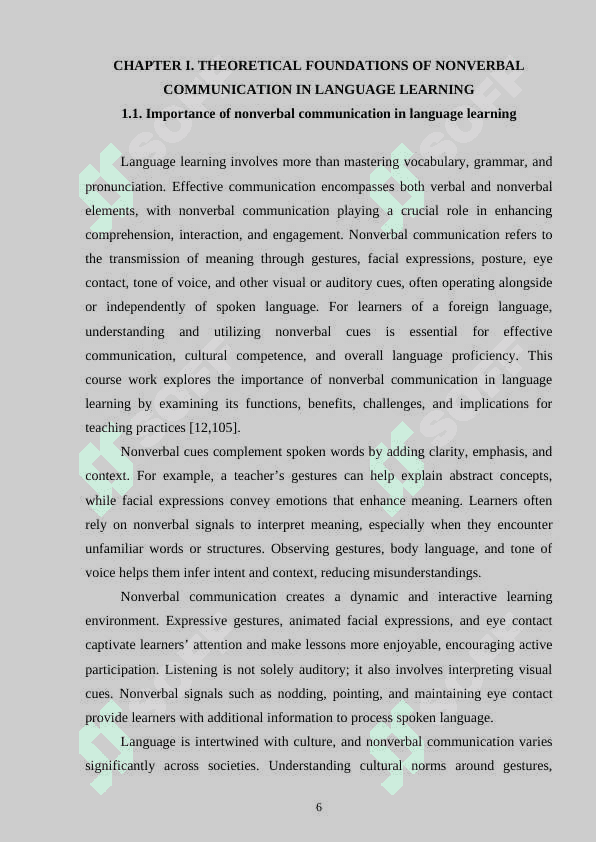 Functions of nonverbal communication in teaching and listening a foreign language 6