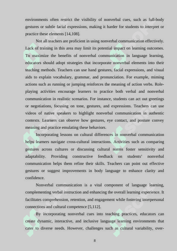 Functions of nonverbal communication in teaching and listening a foreign language 8