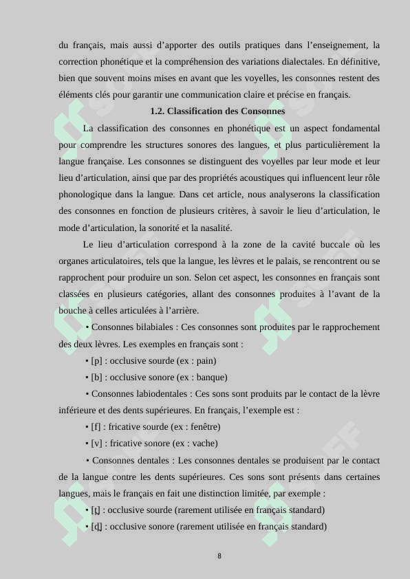 Les consonnes dans la langue francaise 8