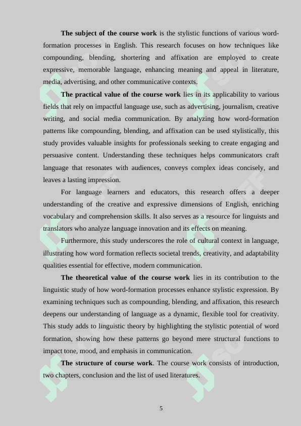 Shortening as a productive type of word-formation 5