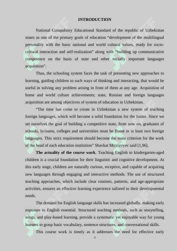 Teaching with structures for kindergarten English lessons 2