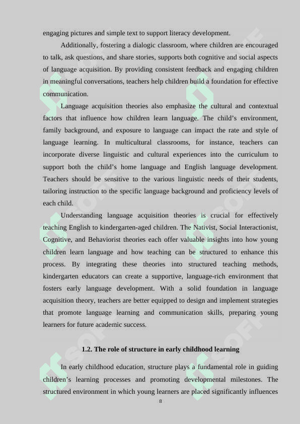 Teaching with structures for kindergarten English lessons 8