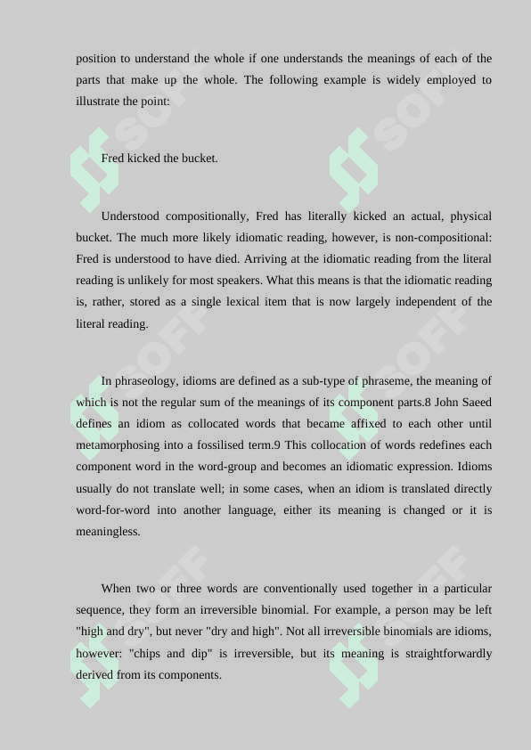 Stylistic usage of idioms 3