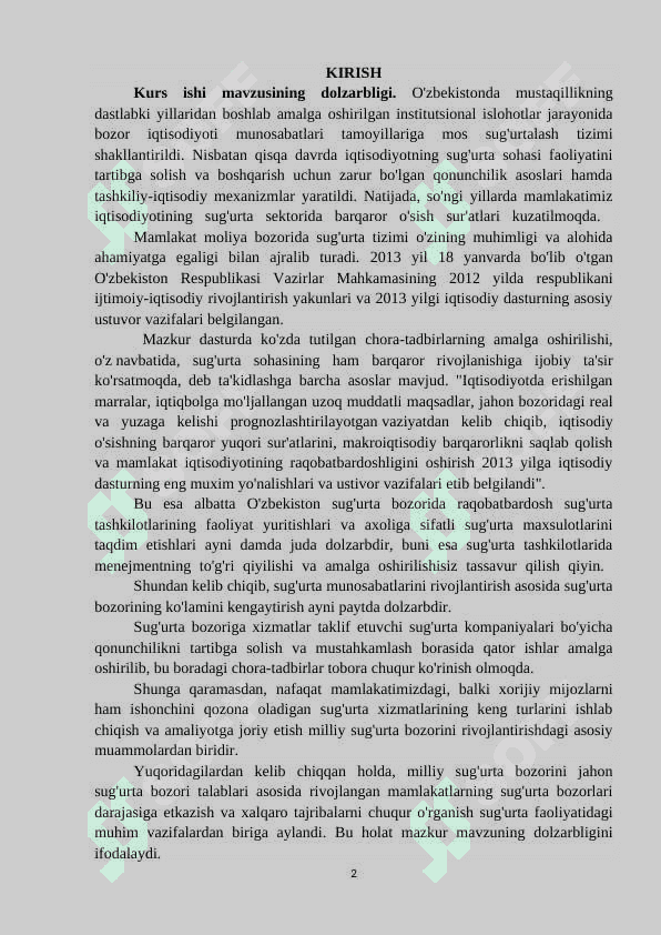 Iqtisodiy faoliyatda tadbirkorlik riskini sug`urtalash 2