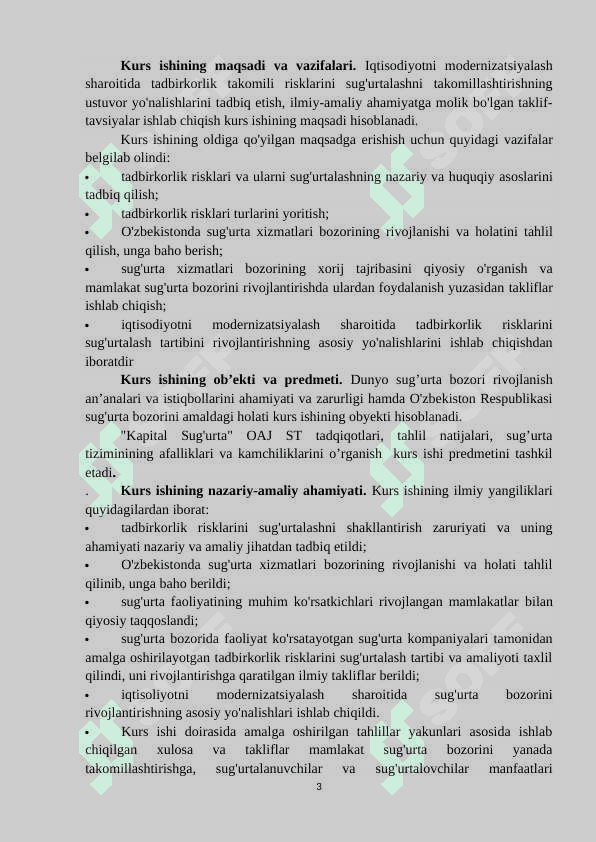 Iqtisodiy faoliyatda tadbirkorlik riskini sug`urtalash 3