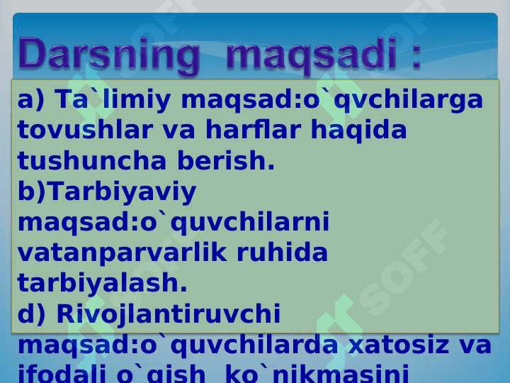ALIFBE 	“ng  tovush va ng  harglarini mustahkamlash” 3