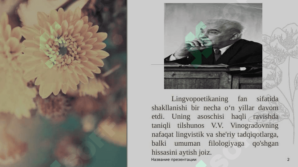 Lingvopoetik  tadqiqotlar tarixi 2