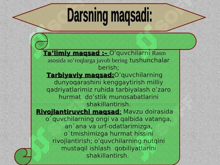 Ona tili 3-SINF Rasm asosida so’roqlarga javob bering 3