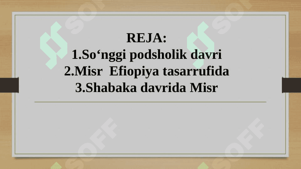 So‘ngi podsholik davrida Misr 2
