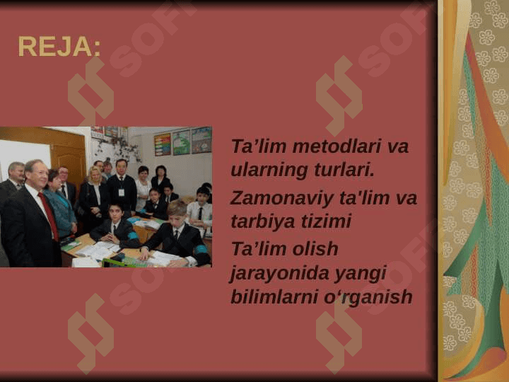 Mavzu: Talim metodlari va vositalari 2