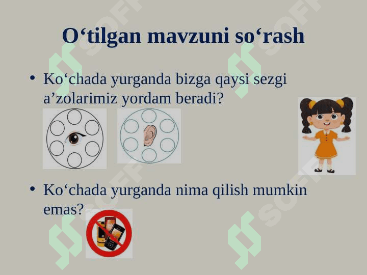 1-sinf tabiiy fan Transportda havfsizlik 3