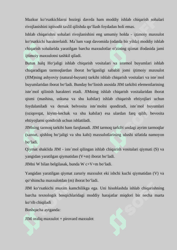 Mustaqillik yillarida O’zbekiston rivojlanishining makroiqtisodiy ko’rsatkichlari tahlili 6