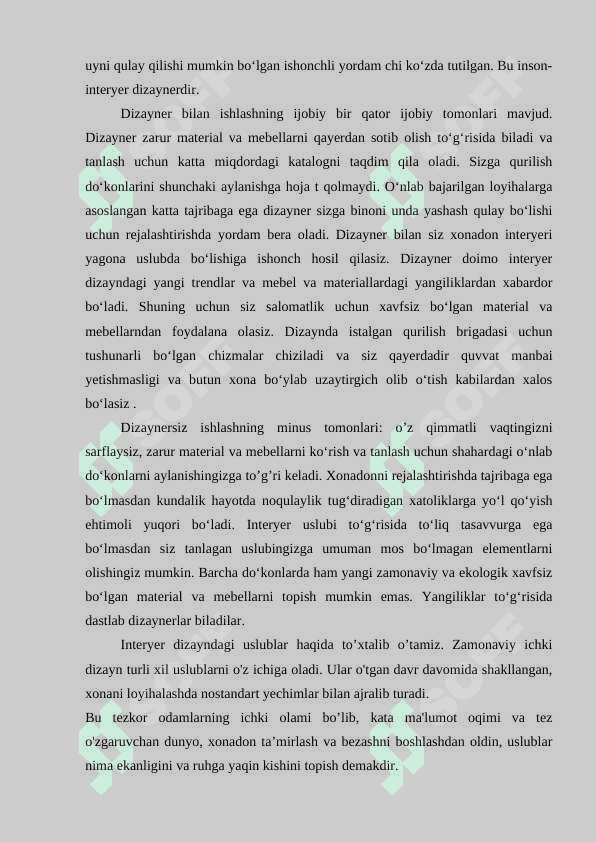 Xonadon va ofislar interyeri 4