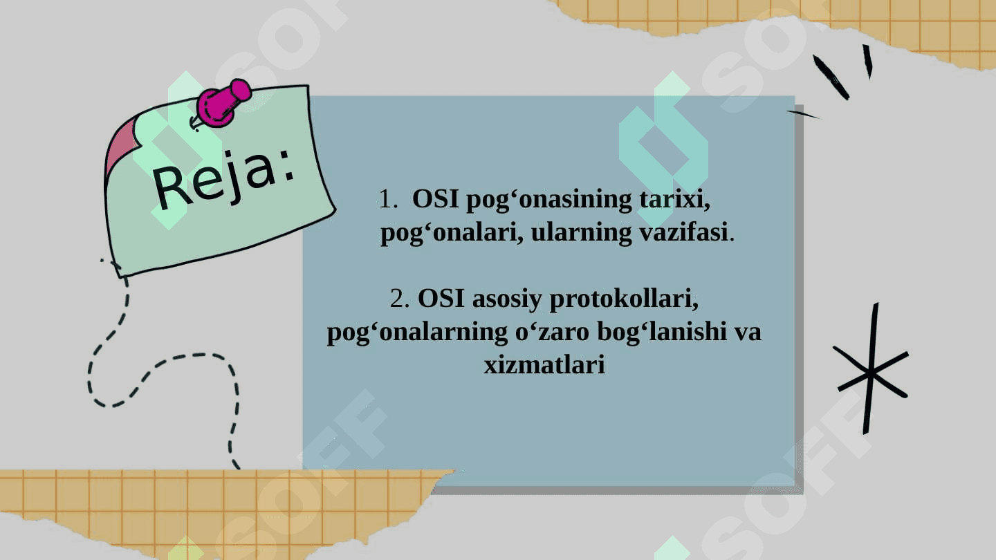 OSI etalon modeli, vazifalari (OSI) 2