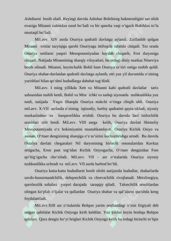 QADIMGI KICHIK OSIYO VA SHARQIY O‘RTA YER DENGIZ BO‘YI SIVILIZATSIYALARI 8