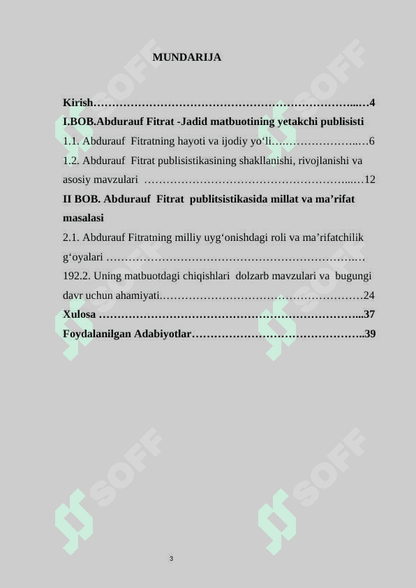 Abdurauf Fitrat publitsistikasi  kurs ishi 3