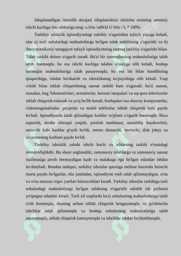 Ishsizlikning iqtisodiy-ijtimoiy oqibatlari. 3
