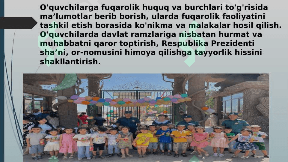 Fuqorolik tarbiyasi O’quvchilarning yuksak ma’naviy-ahloqiy tarbiyasi 5