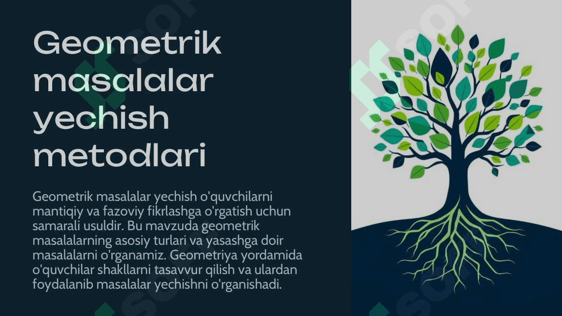 Geometrik masalalar yechish metodlari 3