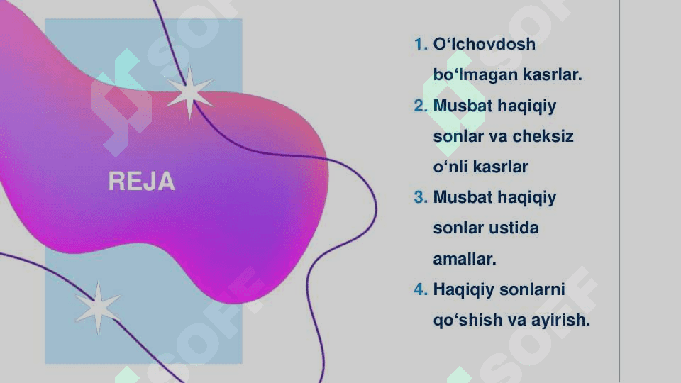 Haqiqiy sonlar. Irratsional son tushunchasi. Davriy bo‘lmagan cheksiz o‘nli kasr. 2