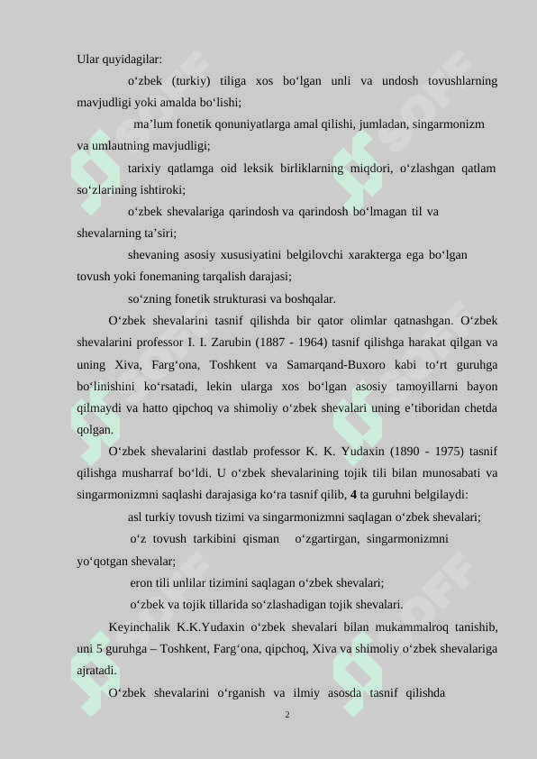 OʻZBEK SHEVALARINING UNLILAR TIZIMI (ANIQ BIR SHEVA MISOLIDA) 2