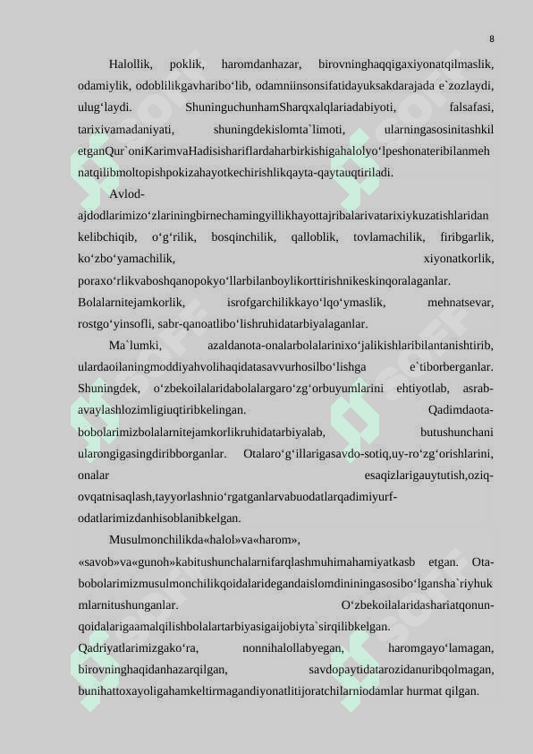 Boshlang‘ich sinf o‘quvchilarining iqtisodiy bilmdonligini rivojlantirish. Kurs ishi 8