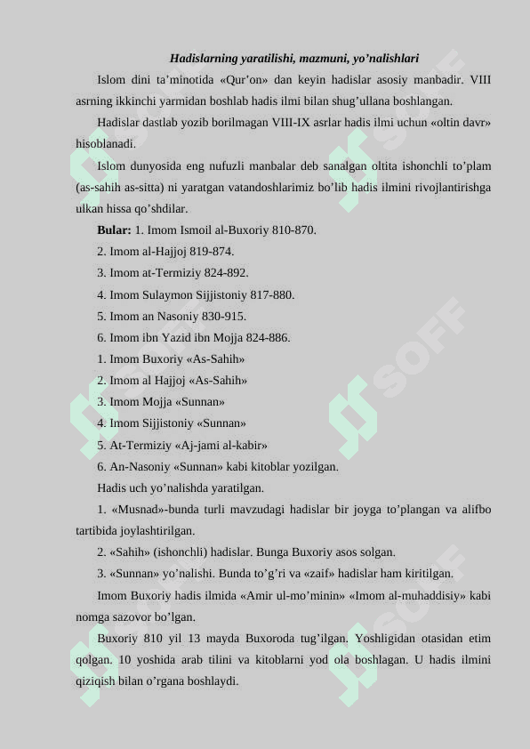 Hadis ilmining tarbiyaviy fazilatlari 3