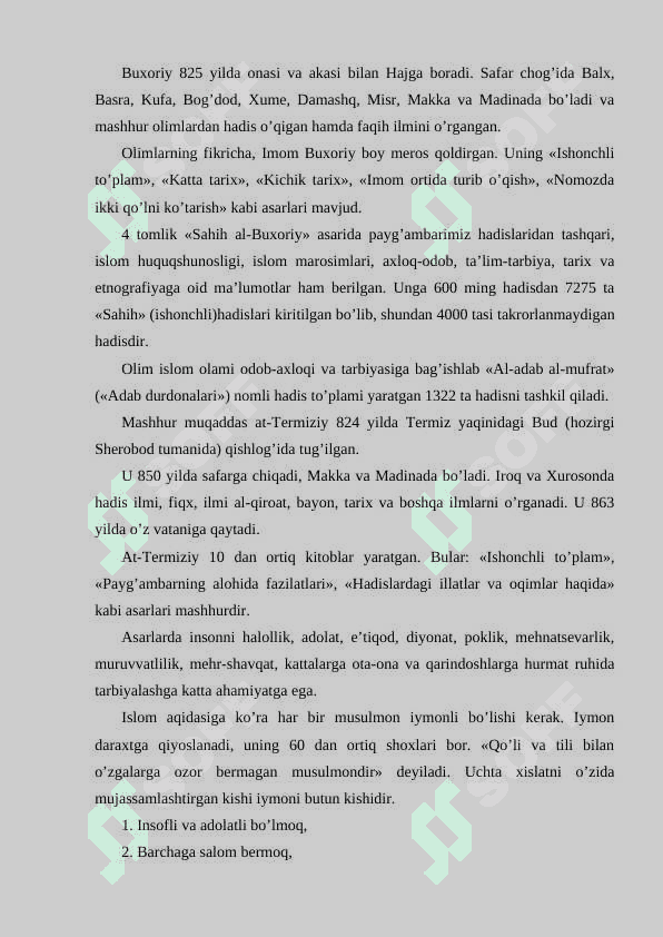 Hadis ilmining tarbiyaviy fazilatlari 4