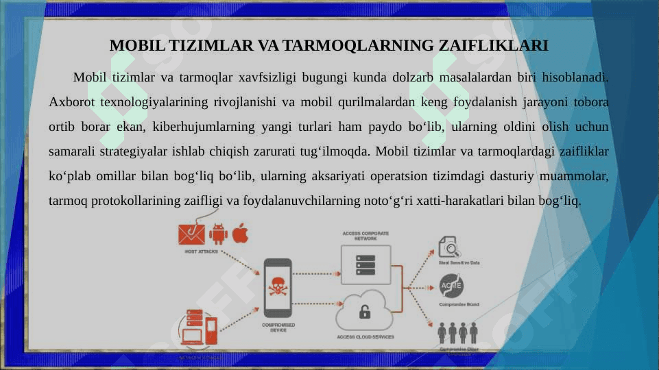 Mobil tizmlar va tarmoqlari zaiflik va tahdidlar 3