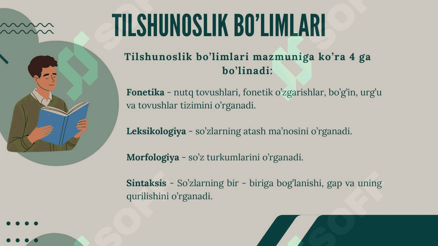 Tilshunoslik bo'limlari 4