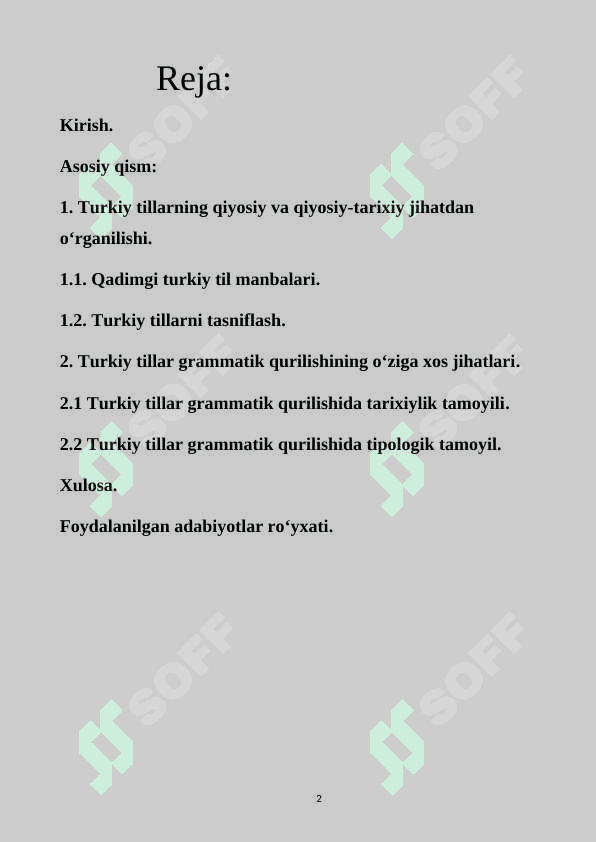 Turkiy tillarning umumiy grammatik xususiyatlari 2
